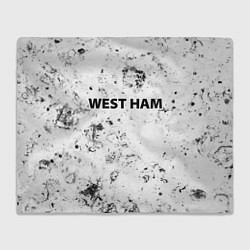 Плед флисовый West Ham dirty ice, цвет: 3D-велсофт