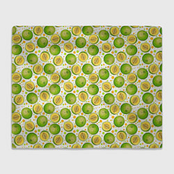 Плед флисовый Дыни узор, цвет: 3D-велсофт