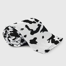 Плед флисовый Черно белый пятнистый узор, цвет: 3D-велсофт — фото 2