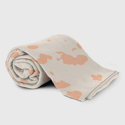 Плед Бежевый пятнистый паттерн / 3D-Велсофт – фото 2