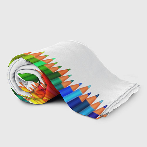 Плед Разноцветные карандаши художественные / 3D-Велсофт – фото 2