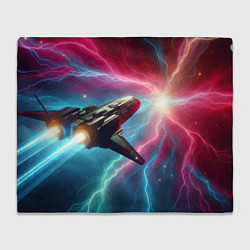 Плед флисовый Полёт к далёкой звезде - нейросеть, цвет: 3D-велсофт