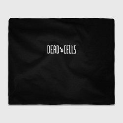 Плед флисовый Dead Cells logo white, цвет: 3D-велсофт