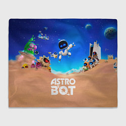 Плед флисовый Astro bot персонажи, цвет: 3D-велсофт