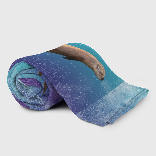 Плед Выдра под водой летит / 3D-Велсофт – фото 2