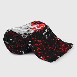 Плед флисовый Самурай в маске Хання, цвет: 3D-велсофт — фото 2