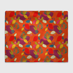 Плед флисовый Яркие ягодки-листочки, цвет: 3D-велсофт