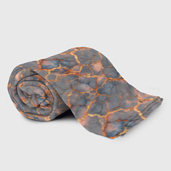 Плед флисовый Текстура треснувшего темно-серого мрамора, цвет: 3D-велсофт — фото 2