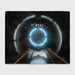 Плед флисовый Portal logo game, цвет: 3D-велсофт