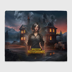 Плед флисовый PUBG game wallpaper, цвет: 3D-велсофт