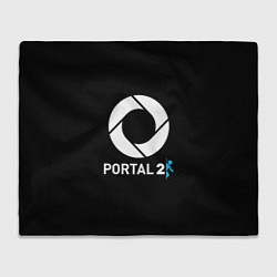 Плед флисовый Portal2 logo game, цвет: 3D-велсофт