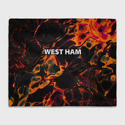 Плед флисовый West Ham red lava, цвет: 3D-велсофт