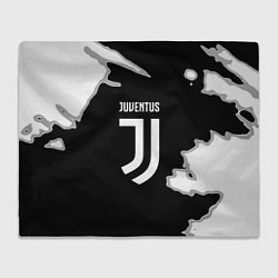 Плед флисовый Juventus fc краски, цвет: 3D-велсофт