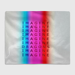 Плед флисовый Imagine Dragons neon rock, цвет: 3D-велсофт