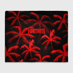 Плед флисовый Fortnite tropic red, цвет: 3D-велсофт