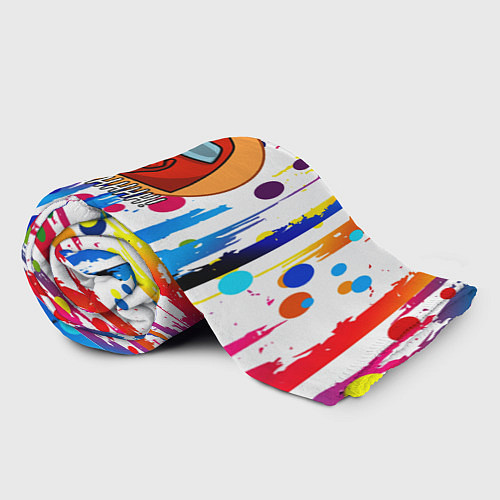 Плед Among us краски цветные с потёками / 3D-Велсофт – фото 2