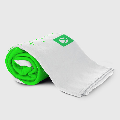 Плед Xbox кислотные зеленые краски / 3D-Велсофт – фото 2
