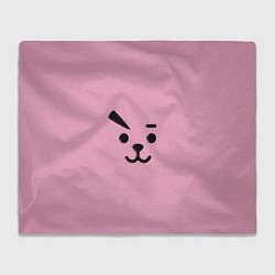 Плед флисовый BT21 Cooky, цвет: 3D-велсофт