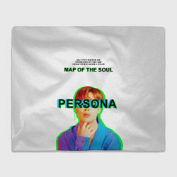Плед флисовый BTS Jimin Persona - кто я иероглифами, цвет: 3D-велсофт