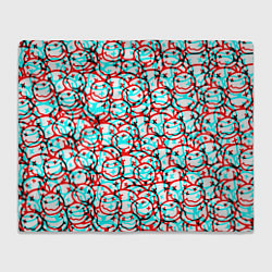 Плед флисовый Nirvana smile glitch, цвет: 3D-велсофт