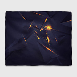 Плед флисовый Золотые неоновые плиты, цвет: 3D-велсофт