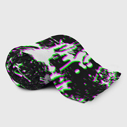 Плед флисовый Краски глитч неон, цвет: 3D-велсофт — фото 2