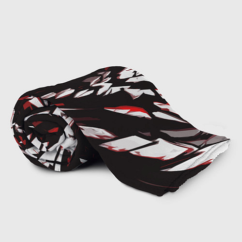 Плед White and red abstraction on a black background / 3D-Велсофт – фото 2