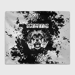 Плед флисовый Scorpions рок пес, цвет: 3D-велсофт
