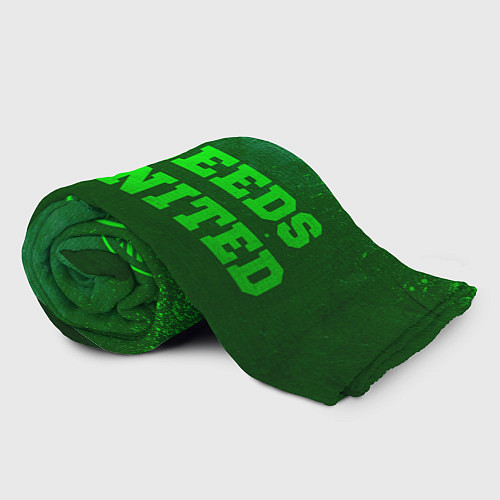 Плед Leeds United - green gradient по-горизонтали / 3D-Велсофт – фото 2