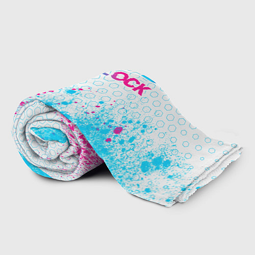 Плед Deadlock neon gradient style посередине / 3D-Велсофт – фото 2