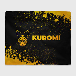 Плед флисовый Kuromi - gold gradient по-горизонтали, цвет: 3D-велсофт