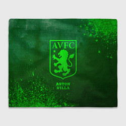 Плед флисовый Aston Villa - green gradient, цвет: 3D-велсофт