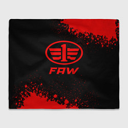Плед флисовый FAW - red gradient, цвет: 3D-велсофт