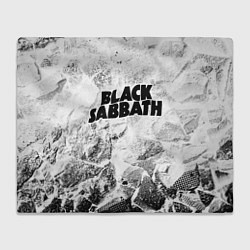 Плед флисовый Black Sabbath white graphite, цвет: 3D-велсофт