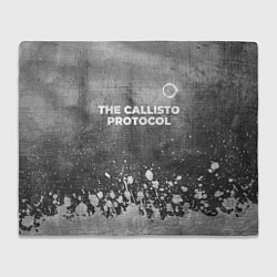 Плед флисовый The Callisto Protocol - grey gradient посередине, цвет: 3D-велсофт