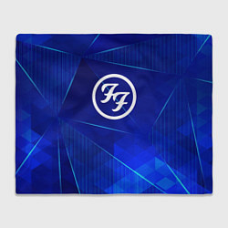 Плед флисовый Foo Fighters blue poly, цвет: 3D-велсофт