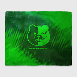 Плед флисовый Danganronpa - green gradient, цвет: 3D-велсофт