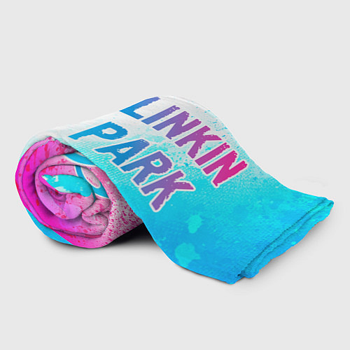 Плед Linkin Park 2024 neon gradient style по-горизонтал / 3D-Велсофт – фото 2