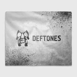 Плед флисовый Deftones - white gradient по-горизонтали, цвет: 3D-велсофт