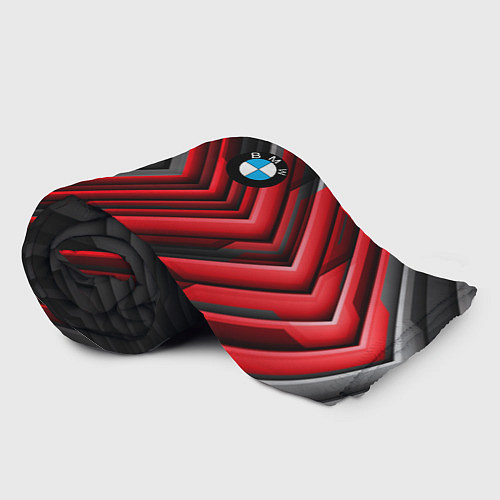 Плед BMW geometry stripes red / 3D-Велсофт – фото 2