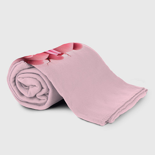 Плед Розовый плюшевый мишка со спины в разломе стены / 3D-Велсофт – фото 2