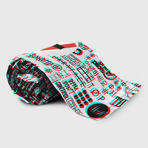 Плед Twenty one pilots glitch pattern / 3D-Велсофт – фото 2