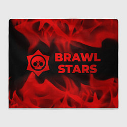 Плед флисовый Brawl Stars - red gradient по-горизонтали, цвет: 3D-велсофт