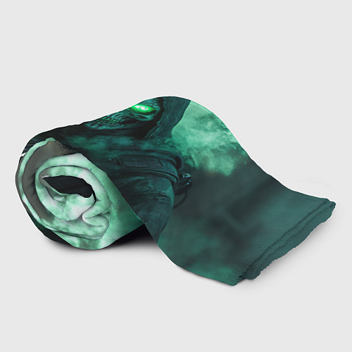 Плед Stalker 2 череп с зелеными глазами / 3D-Велсофт – фото 2