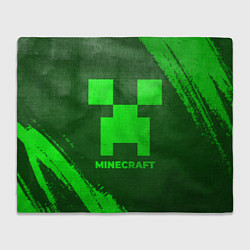 Плед флисовый Minecraft - green gradient, цвет: 3D-велсофт