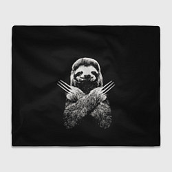 Плед флисовый Ленивец росомаха, цвет: 3D-велсофт