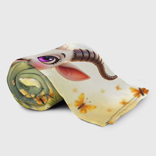 Плед Козлёнок на лугу / 3D-Велсофт – фото 2