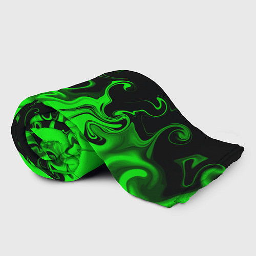 Плед Абстрактный зеленый огонь / 3D-Велсофт – фото 2