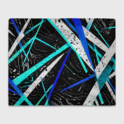 Плед флисовый Разноцветные праздничные линии, цвет: 3D-велсофт