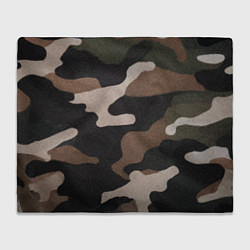Плед флисовый Армейский камуфляж, цвет: 3D-велсофт